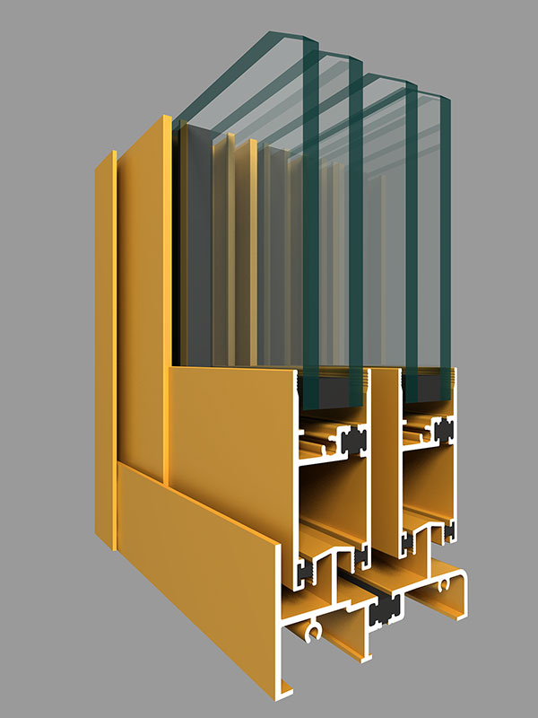 ZJM90 Series glue injection insulated monorail sliding door