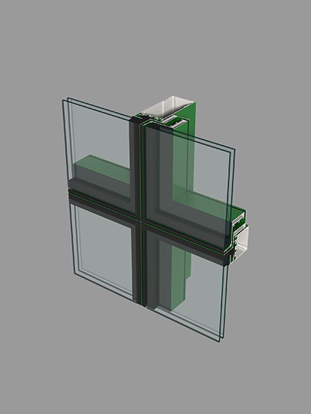 Summary of block profile diagram of concealed frame curtain wall