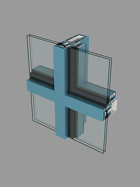 Summary of profile diagram of column beam of hidden frame curtain wall