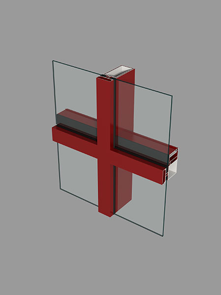 Summary of column beam profile of open frame glass curtain wall